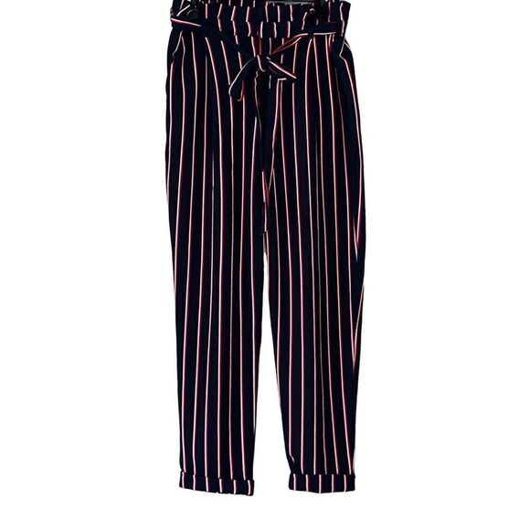 Almost Famous red, white & blue striped stretch waist pants medium - Picture 1 of 5
